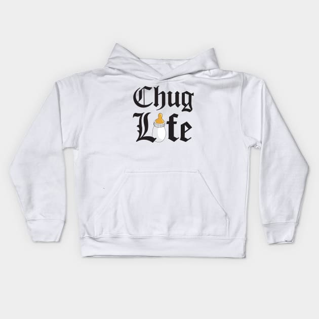 Chug Life White Kids Hoodie by Dansmash